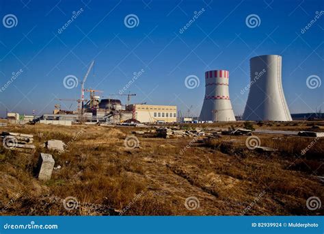 Construction Site. Construction of a New Nuclear Power Plant Stock ...