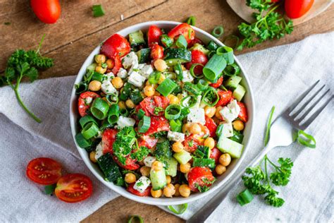 Kichererbsen Salat Mit Feta Schnell Und Einfach