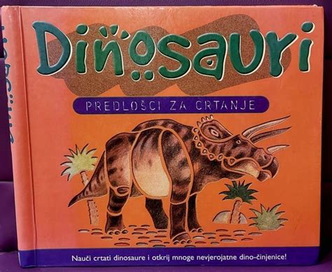 Interaktivna dječja knjiga DINOSAURI PREDLOŠCI ZA CRTANJE