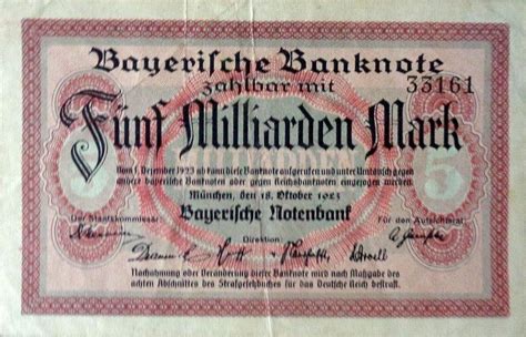 5 000 000 000 Mark Bayerische Notenbank Land de Bavière Numista