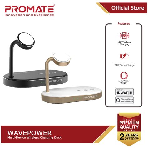 Promate Wavepower Mfi Certified Multi Device Wireless Charging Dock