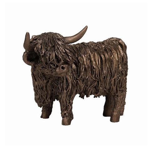 Small Standing Highland Cow Bronze