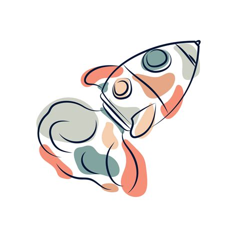 art rocket illustration vector background abstract rocket