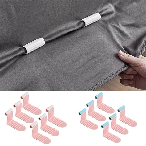 6Pcs Bed Sheet Clips Needle Free Invisible Quilt Sheet Holder Slip