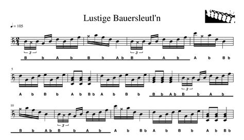 Lustige Bauersleutln Polka Steirische Harmonika Noten