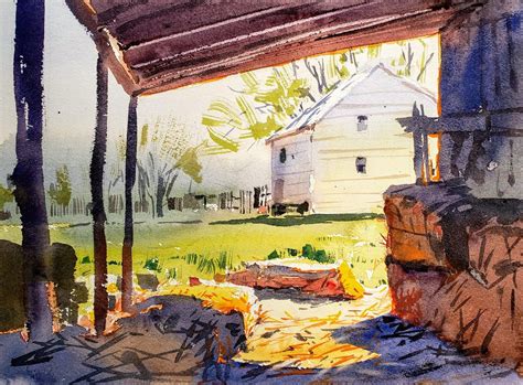 Yong Hong Zhong · Plein Air Painting At Luscher Farm Painting