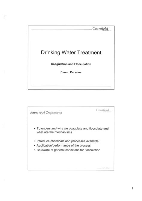 Drinking Water Treatment Coagulation And Flocculation AquaEnergy