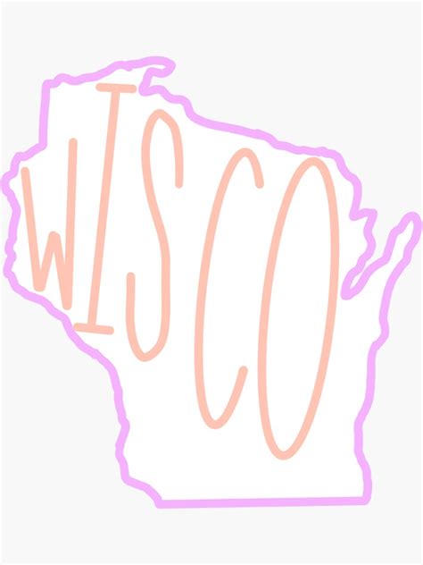 Wisco Outline Sticker For Sale By Sallyglynn Redbubble