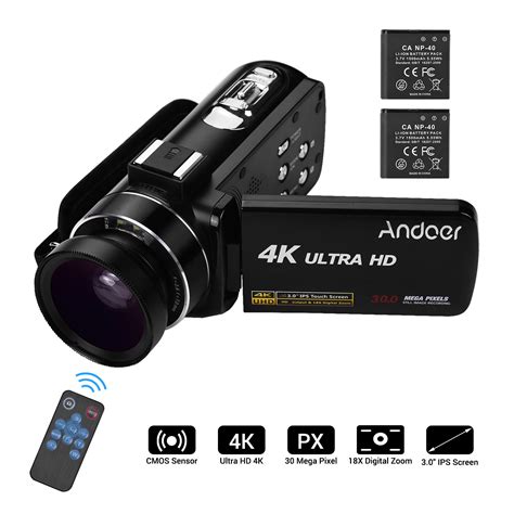 Andoer 4K Ultra HD Handheld DV Professional Digital Video Camera CMOS ...