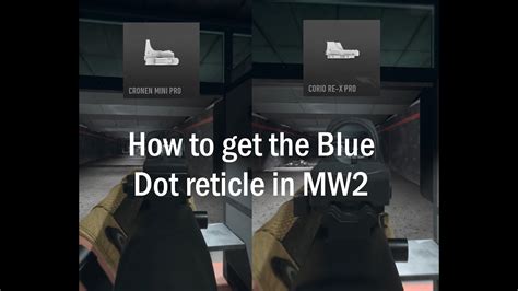 Modern Warfare How To Get The Blue Dot Optics Cronen Mini Pro