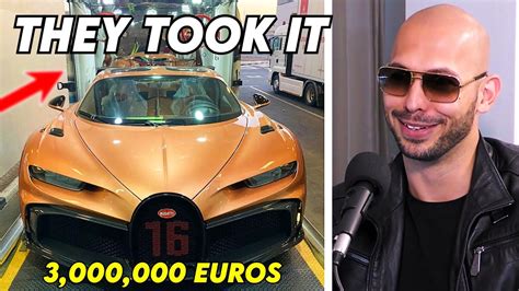 Andrew Tates Bugatti And Other Cars Reportedly Seized By Police Youtube