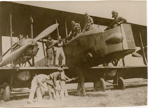 Lot - Antique Historical Photo British Biplane Bomber, WWI