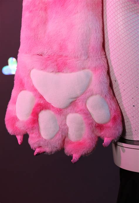 Us Sexy Cute Lingerie Set Cat Pink Paw Furry Outfits Costume Cosplaylight