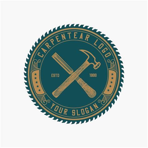 Premium Vector Carpentry Logo With Vector Illustration Hammer Steel