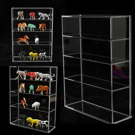 Acr Lico Display Case 4 Camadas Bancada Box Dustproof Organizador