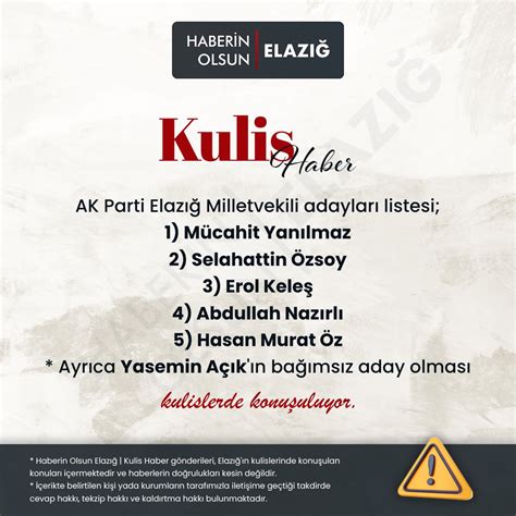 Haberin Olsun Elazığ on Twitter Kulis Haber Elimize ulaşan son AK