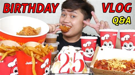 My Th Birthday Vlog With Jollibee Mukbang Q A Portion Youtube