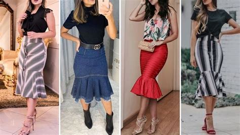 Faldas De Moda Corte Sirena Outfits Con Falda Corte Sirenafashion