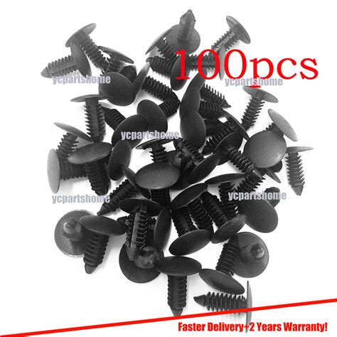 100x 8mm Bumper Clips Auto Car Hole Plastic Rivets Fastener Fender Push Pin New Ebay