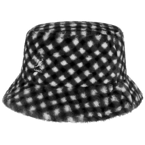 Faux Fur Check Bucket Damenhut By Kangol