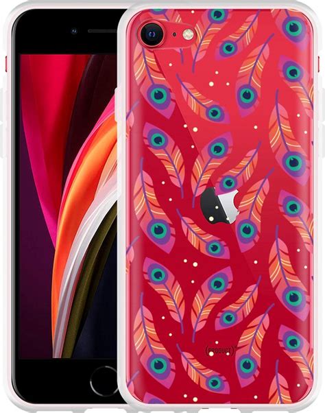 Cazy Hoesje Geschikt Voor IPhone SE 2020 Feather Art Bol