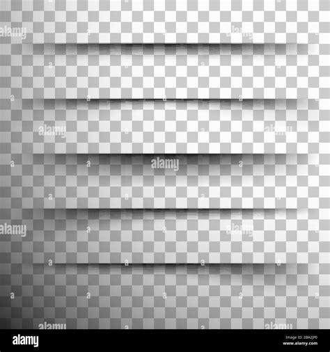 Vector Realistic Shadows Vector Set Of Transparent Realistic Shadow