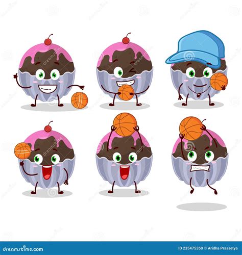 Talented Brigadeiro Chocolate Candy Cartoon Character As A Basketball