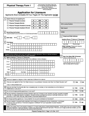 Fillable Online Op Nysed Application For Licensure And First