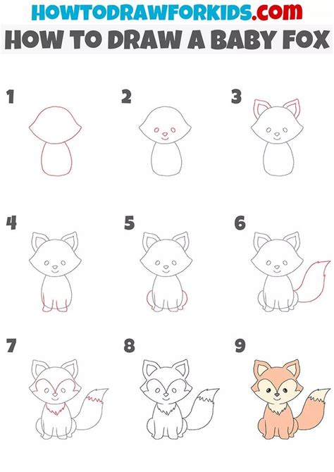 How To Draw A Baby Fox Easy Drawing Tutorial For Kids – NBKomputer