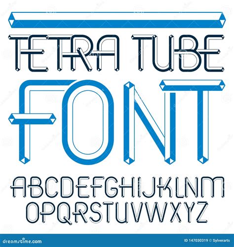 Vector Upper Case Modern Alphabet Letters Set Artistic Font