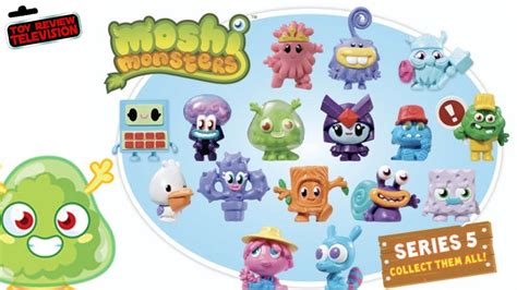 Moshi Monsters Series 5 5 Pack Review Unboxing Youtube