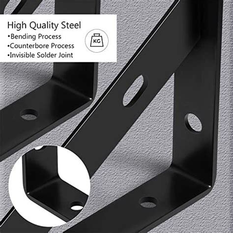 Heavy Duty Shelf Brackets 10 X 6 Inch 6 Pack Wall Shelf Brackets With 90 Degr Ebay