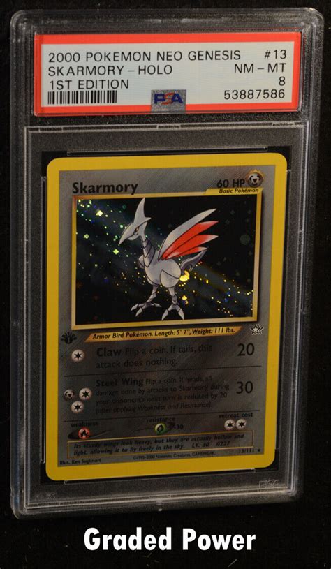 Neo Genesis St Edition Skarmory Psa Holo Pokemon Ebay