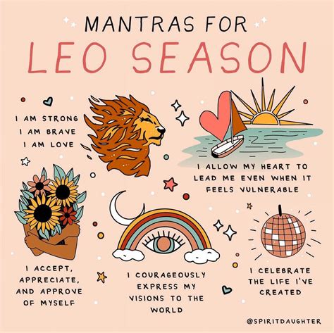 Mantras For Leo Season Leo Season Astrology Leo Zodiac Leo Art