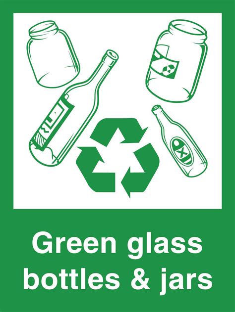 Glass Recycling Sign