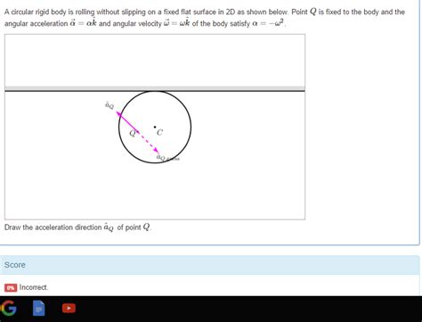 Solved A Circular Rigid Body Is Rolling Without Slipping On Chegg