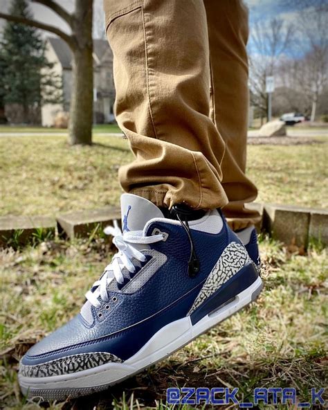 Air Jordan 3 Midnight Navy Blue Grey Jordan 3 Outfit Air Jordans