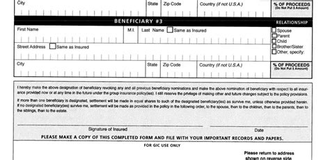 319 Life Insurance Beneficiary PDF Form FormsPal