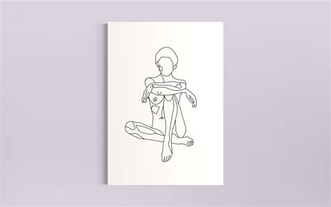 One Line Art Print Nude Woman Body Abstract Expressive Print Decor Etsy