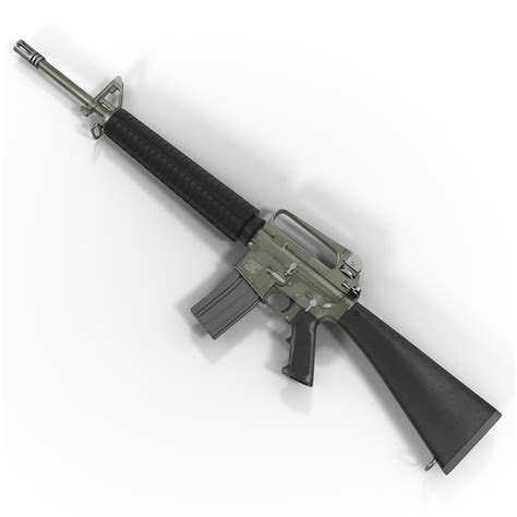 rifle m16a2 modeled 3ds