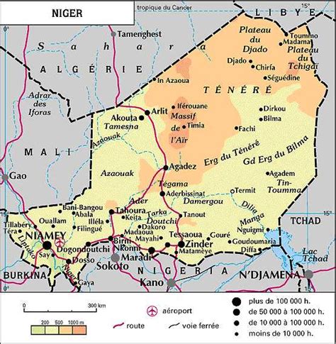 Niger Carte Géographique