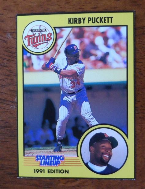 Kenner Starting Line Up Card Kirby Puckett Minnesota Twins Nm A