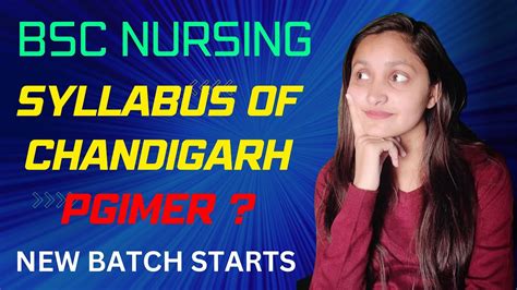 PGIMER Chandigarh BSc Nursing Syllabus PGIMER 2023 Application Form