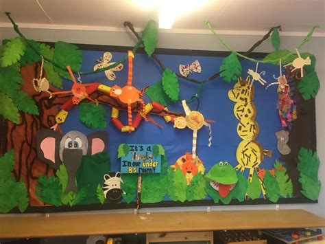 Our Jungle Themed Display Board 🙈🦁🐯🐨🐸🐍 Nursery Display Boards