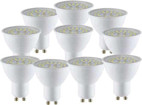 Lot De 10 Pièces Ampoules Led Gu10 Angle De 110 Degrés 5w 800 Lumen