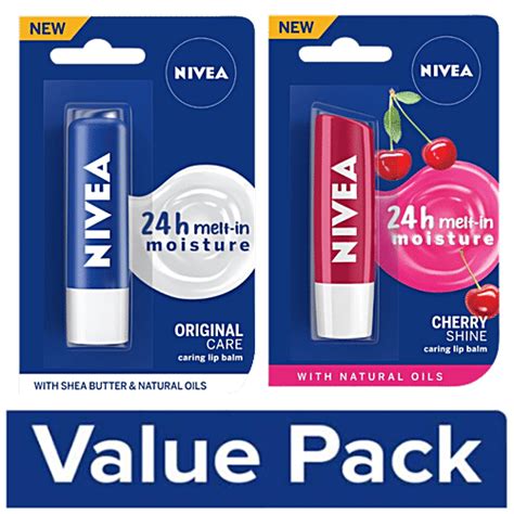 Buy Nivea Lip Balms Cherry Shine Original Care With Natural Oils For Soft Lips Online At