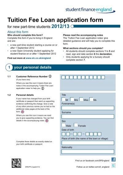 Tuition Fee Loan Application Form Student Loans Company