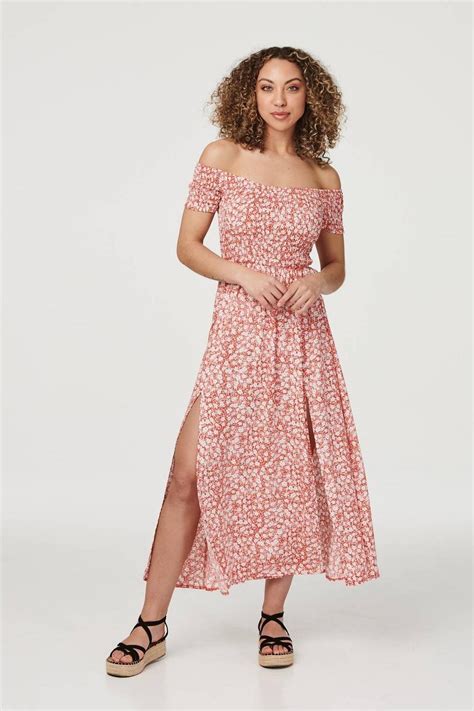 Dresses Ditsy Floral Bardot Maxi Dress Izabel London