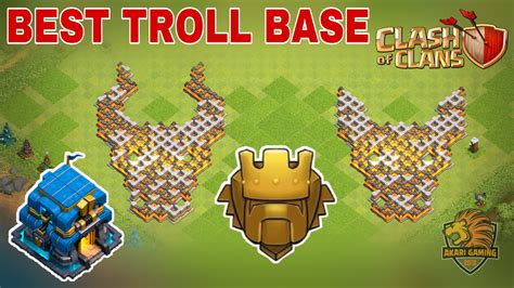 BASE TROLL TRẺ TRÂU LEO RANK TITAN CỰC CHẤT Best Troll Base Clash of