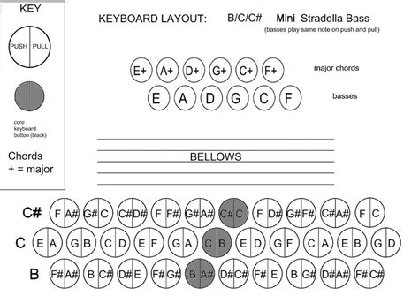 12 Bass Accordion Chord Chart